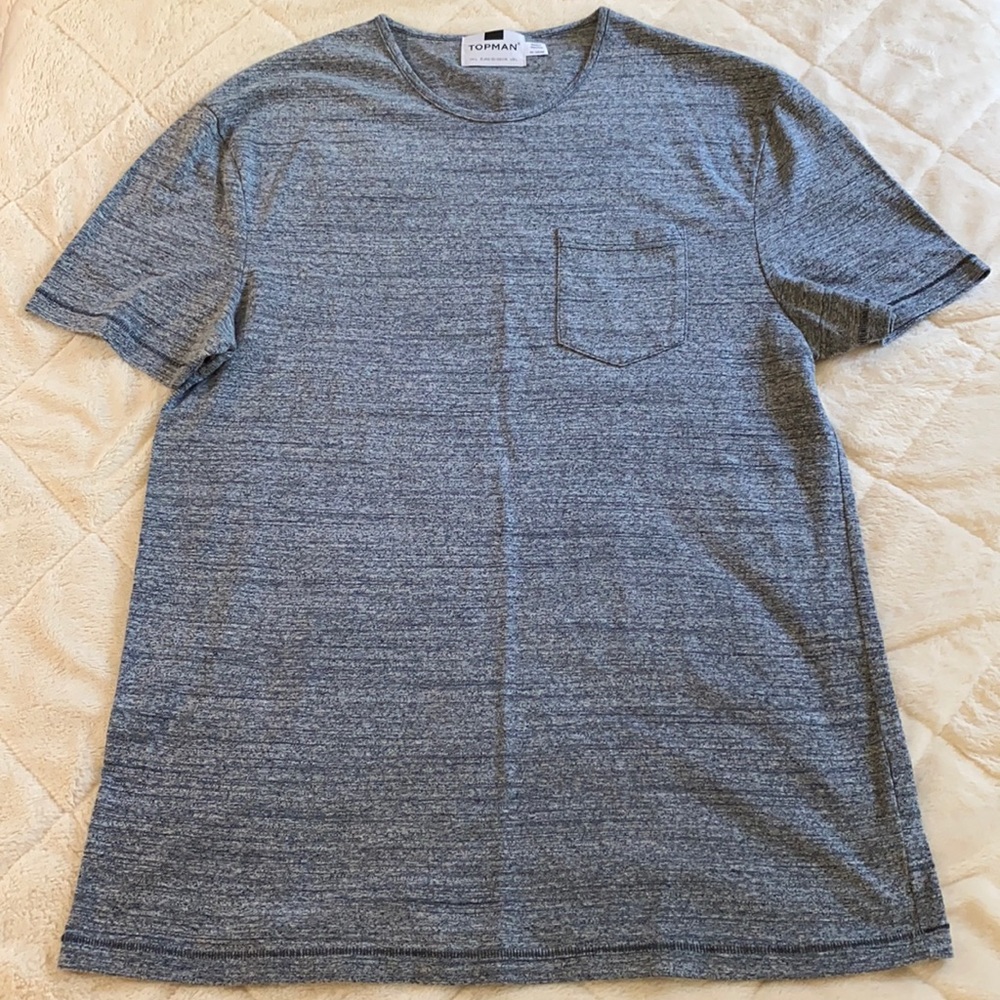 Topman large heather blue t shirt
